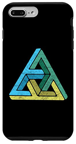 iPhone 7 Plus/8 Plus Impossible Geometry Futuristic Distressed Multi Triangles Case