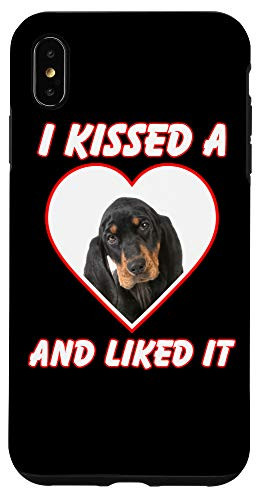 iPhone XS Max I Kissed A Dog And Liked It Black and Tan Coonhound Case