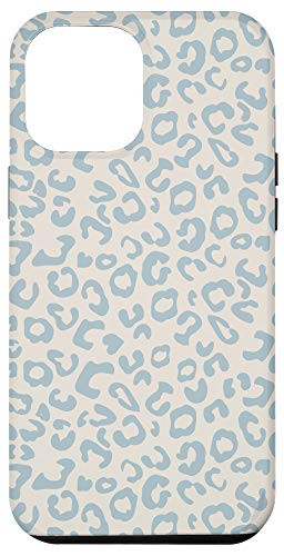 iPhone 12 Pro Max Cheetah Leopard Patterns Blue and Beige Case