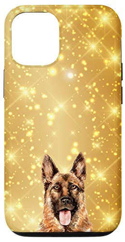 iPhone 12/12 Pro German Shepherd Dog Yellow Star Pattern Case