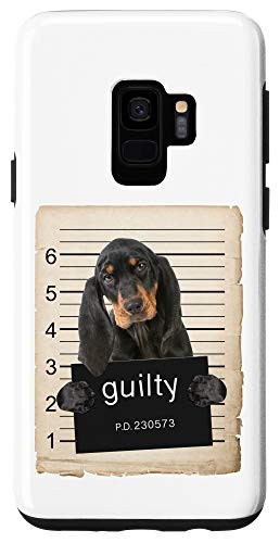 Galaxy S9 Black and Tan Coonhound Dog mug shot Case