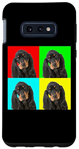 Galaxy S10e Pop Art Dog Black and Tan Coonhound Case