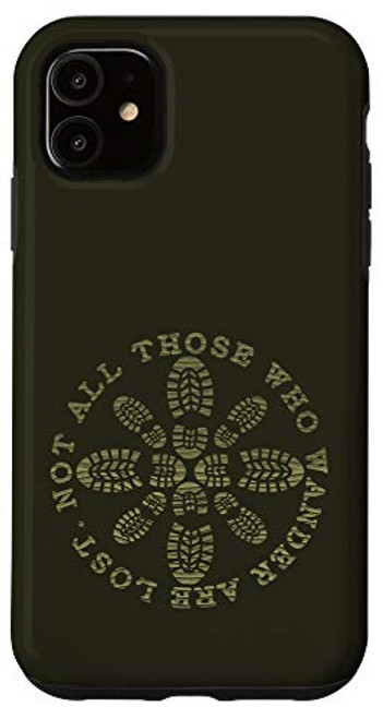 iPhone 11 Vintage Hiker Not All Those Who Wander are Lost Hiking Olive Case iPhone 11 Vintage Hiker Not All Those Who Wander are Lost Hiking Olive Case