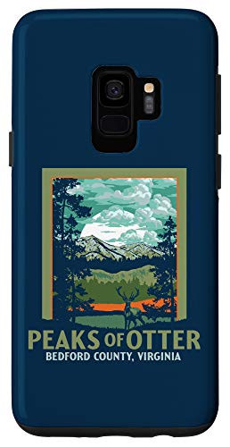 Galaxy S9 Peaks of Otter Retro Blue Ridge Parkway WPA Style Vintage Case