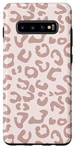 Galaxy S10plus Pink Camel Beige Nude Toned Neutral Cheetah Leopard Pattern Case