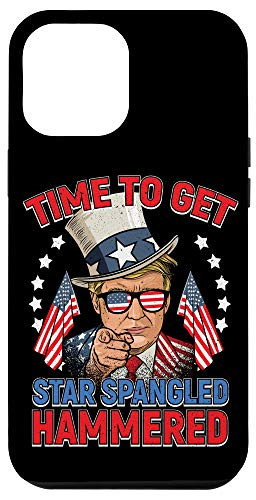iPhone 12 Pro Max Trump 4th Of July Star Spangled Hammered Phone Case