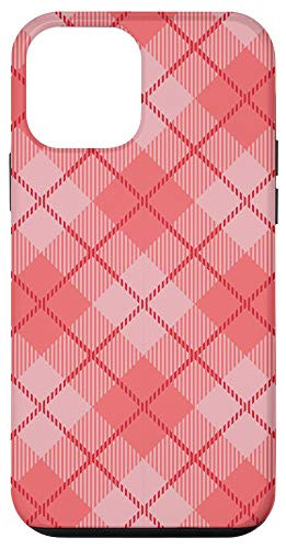 iPhone 12 mini Pink Yellow Red Buffalo Check Plaid Gingham Quilt Pattern Case
