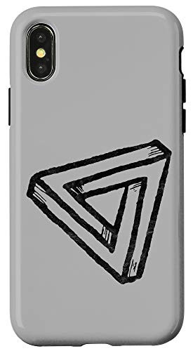 iPhone X/XS Impossible Geometry Futuristic Distressed Triangle Sketch Case