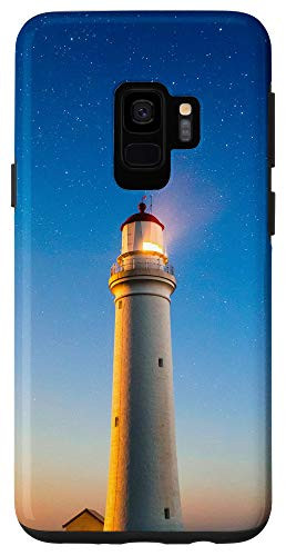 Galaxy S9 Lighthouse Beacon Direction Clouds Sky Stars Case