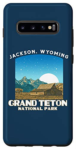 Galaxy S10plus Retro Grand Teton National Park WPA Style Vintage Barn Case