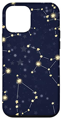 iPhone 12 mini Galaxy Constellations Astronomy Stars Sky Blue Moon Design Case
