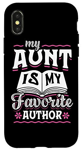 iPhone X/XS My Aunt Is My Favorite Author Outfit Book Writer Gift Case