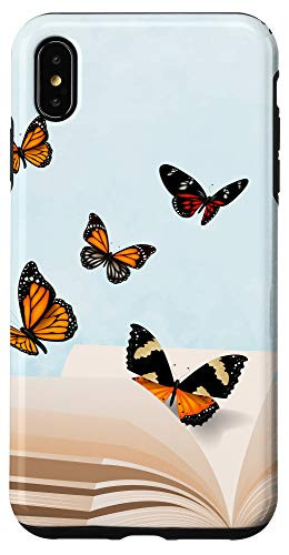 iPhone XS Max Librarian Bookworm Reader Butterfly Book Nerd Gift Reading Case
