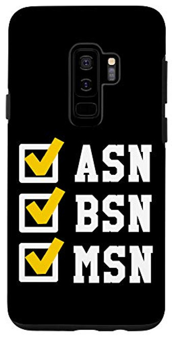 Galaxy S9plus ASN BSN MSN Nursing Degree Checklist Funny Graduation Gift Case Galaxy S9plus ASN BSN MSN Nursing Degree Checklist Funny Graduation Gift Case