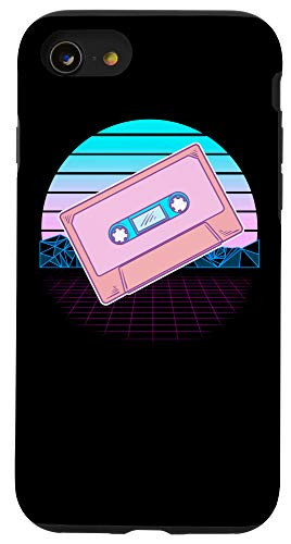 iPhone SE (2020) / 7 / 8 Vaporwave Synthwave Cassette Tape Retro 1980s and 1990s Gift Case