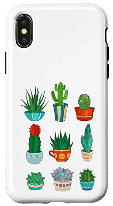 iPhone X/XS Cactus Cacti Succulents Potted Plants Plant Lover Gift Case iPhone X/XS Cactus Cacti Succulents Potted Plants Plant Lover Gift Case