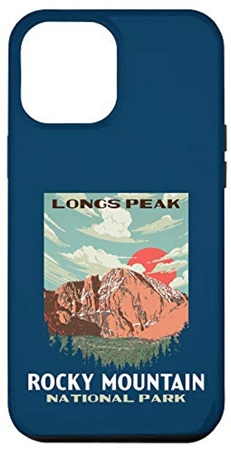 iPhone 12 Pro Max Longs Peak Rocky Mountain National Park Colorado Vintage Case iPhone 12 Pro Max Longs Peak Rocky Mountain National Park Colorado Vintage Case