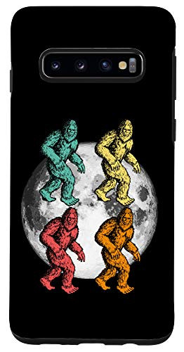 Galaxy S10 Pop Art Sasquatch Cool Retro Eighties Style Bigfoot  and  Moon Case