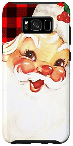 Galaxy S8plus Funny Christmas Gift for Women Santa Buffalo Plaid Check Case