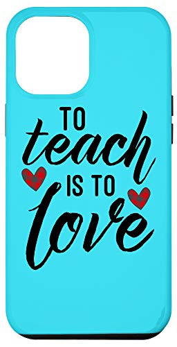 iPhone 12 Pro Max To Teach is to Love Buffalo Plaid Check Heart Valentines Day Case