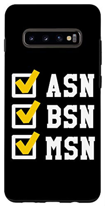 Galaxy S10plus ASN BSN MSN Nursing Degree Checklist Funny Graduation Gift Case Galaxy S10plus ASN BSN MSN Nursing Degree Checklist Funny Graduation Gift Case