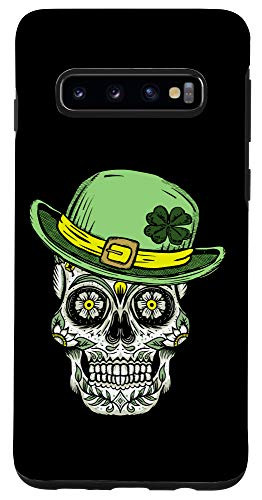 Galaxy S10 Irish Sugar Skull Leprechaun Bowler Hat St Patricks Day Case