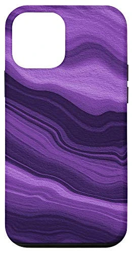 iPhone 12 mini Elegant Violet Purple Watercolor Abstract Swirl Pattern Case