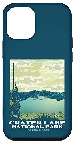 iPhone 12/12 Pro Crater Lake National Park Klamath Oregon   Vintage WPA Style Case