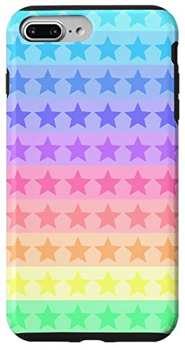 iPhone 7 Plus/8 Plus Pastel Colors Rainbow Stars Stripes Colorful Striped Pattern Case