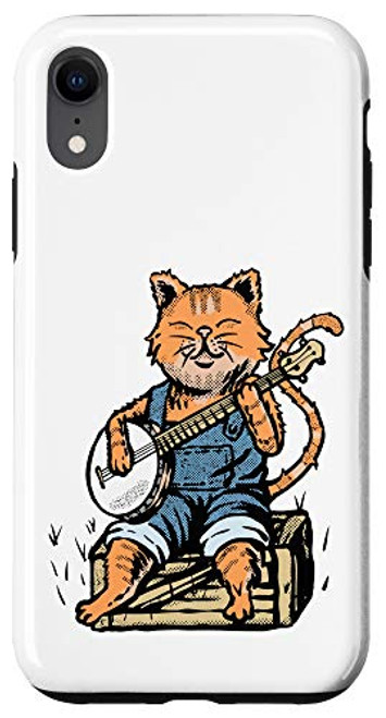 iPhone XR Cute Banjo Cat and Overalls Funny Bluegrass Music Case iPhone XR Cute Banjo Cat and Overalls Funny Bluegrass Music Case