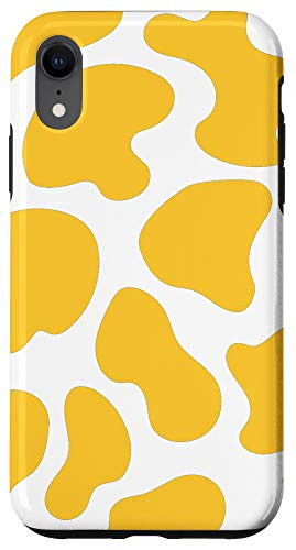 iPhone XR Yellow Cow Print Phone Case Spotted Cute Animal Pattern Case