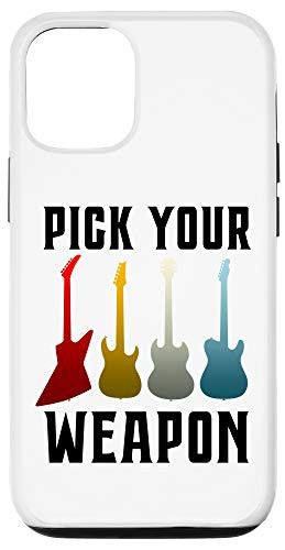 iPhone 12/12 Pro Funny Guitar Pick Your Weapon Vintage Music Gift Case