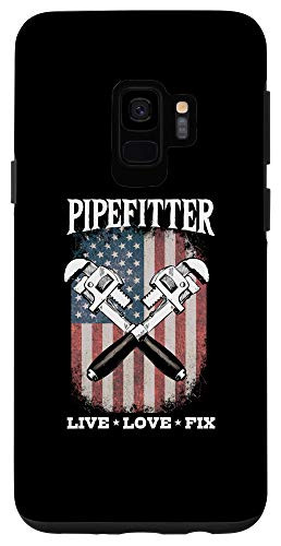 Galaxy S9 Pipefitter Gifts Funny Plumber Plumbing Live Love Fix Case