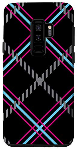 Galaxy S9plus Pink Blue Black Buffalo Check Plaid Gingham Quilt Pattern Case