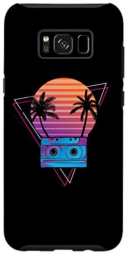 Galaxy S8plus Retrowave Synthwave Vaporwave Sunset Cassette Tape Case