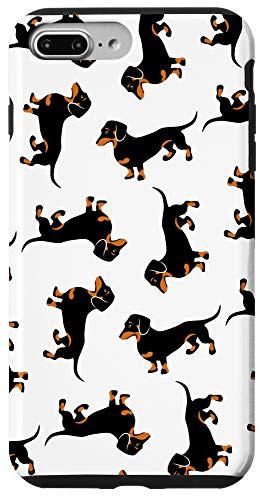 iPhone 7 Plus/8 Plus Black and Tan Dachshunds Pattern Case
