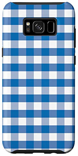 Galaxy S8plus Jumbo Biscayne Bay Blue Gingham Check Square Pattern Case