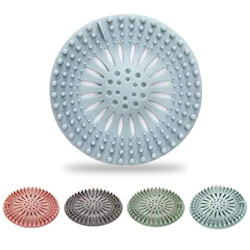 WENCASE 4Pack Drain Hair Catcher for Bathtub Drain, Silicone Shower Drain Hair Catcher, Bathtub Stopper Shower Covers Easy to Install and Clean Fit for Bathroom, Bathtub and Kitchen