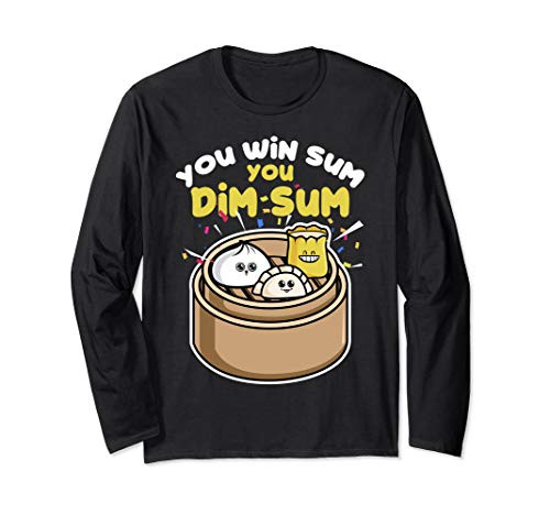 Funny Hong Kong Dim Sum Pun Gift Design Yum Cha Long Sleeve T-Shirt
