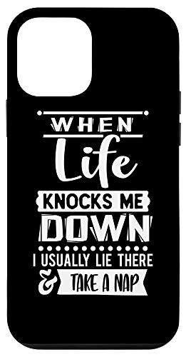 iPhone 12 mini FUNNY - When Life Knocks Me Down - Gift Idea Case