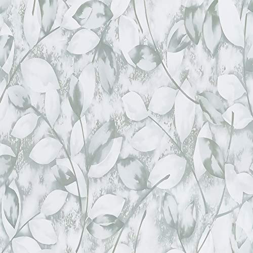 Leaf Contact Paper Self Adhesive Wallpaper Peel and Stick Wallpaper Floral 17.7x78.7 Modern Leaf Pattern Wallpaper Decorative Removable Wallpaper Waterproof Paper for Shelf Drawer Liner Vinyl Roll
