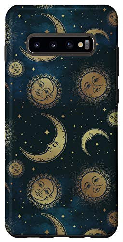 Galaxy S10plus Vintage Celestial Night Sun Moon Stars Case