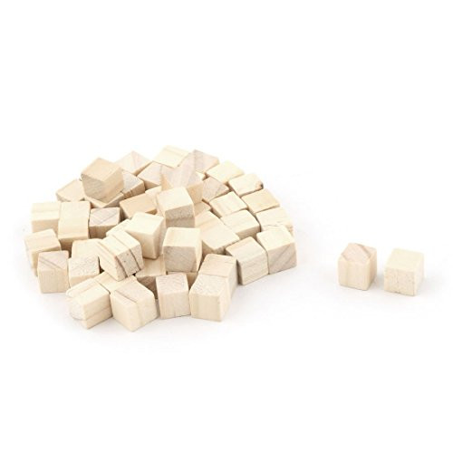 WINGONEER 250PCS Wooden Cubes - 10mm- Wood Square Blocks For Puzzle Making, Crafts & DIY Projects