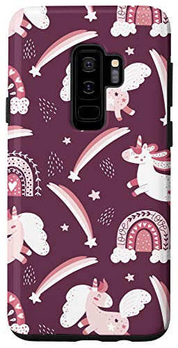 Galaxy S9plus Cute Unicorns, Rainbows and Shooting Stars Novelty Pattern Case