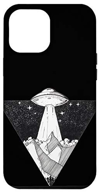 iPhone 12 Pro Max Art Space Planet Earth Mountain Space Ship UFO Alien Stars Case