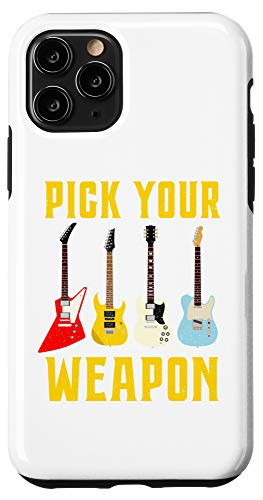iPhone 11 Pro Funny Guitar Pick Your Weapon Vintage Music Gift Case