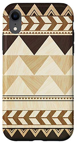 iPhone XR Woodgrain Western Tribal Brown Tan Southwestern Boho Desert Case