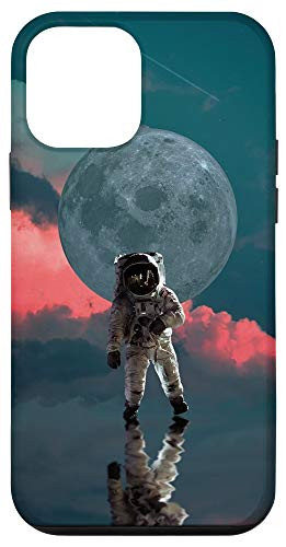 iPhone 12 mini Fantasy Astronaut Full Moon Space Galaxy Planet Star Case