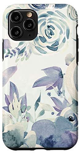 iPhone 11 Pro Elegant Pastel Lavender  and  Sage Watercolor Floral Case
