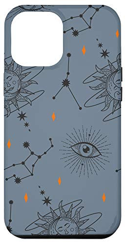 iPhone 12 Pro Max Astrology Mystical Pattern Slate Gray Case